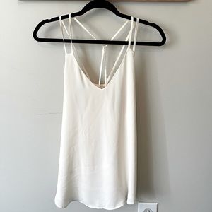 Small cream camisole, LOFT, crossback straps